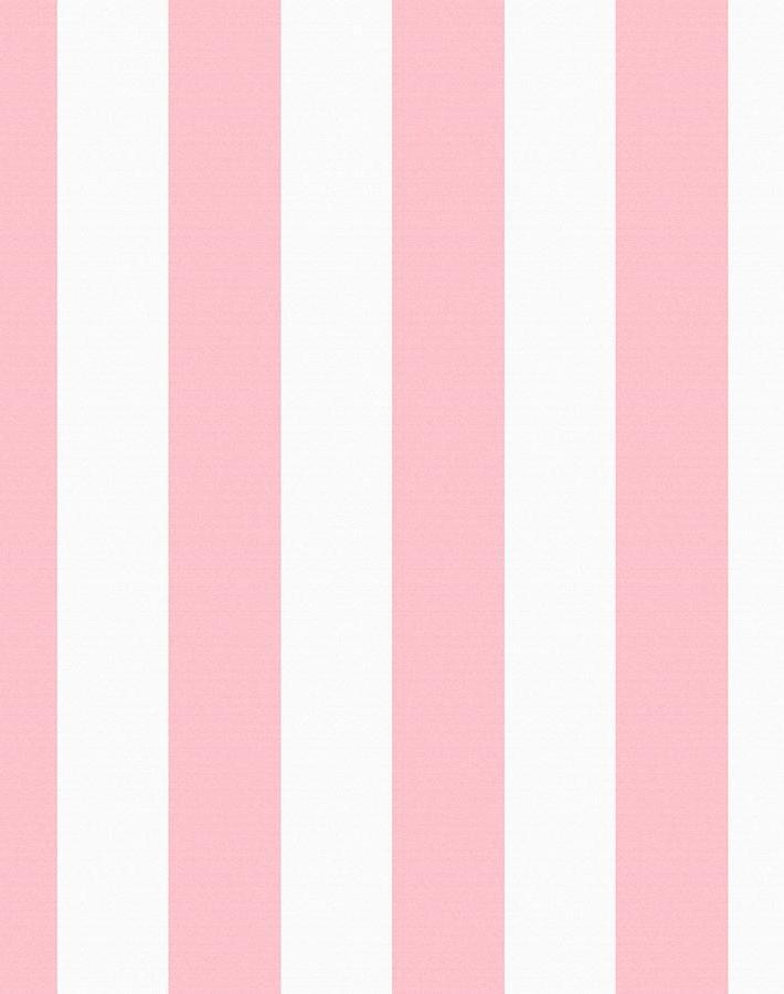 'Candy Stripe' Wallpaper by Wallshoppe - Pink