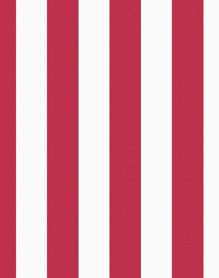 'Candy Stripe' Wallpaper by Wallshoppe - Red