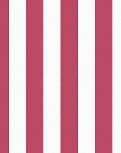 'Candy Stripe' Wallpaper by Wallshoppe - Rose