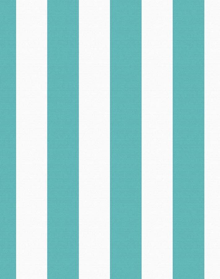 'Candy Stripe' Wallpaper by Wallshoppe - Teal