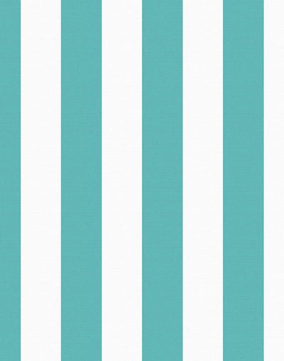 'Candy Stripe' Wallpaper by Wallshoppe - Teal