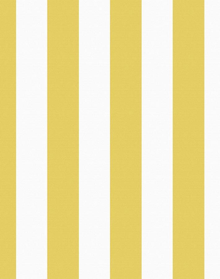 'Candy Stripe' Wallpaper by Wallshoppe - Yellow