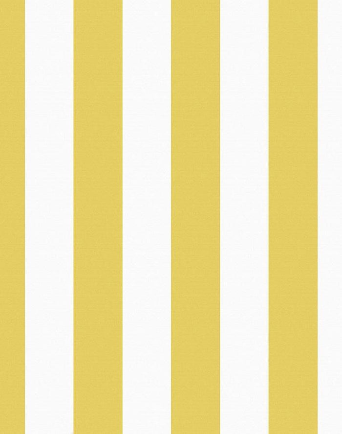 'Candy Stripe' Wallpaper by Wallshoppe - Yellow