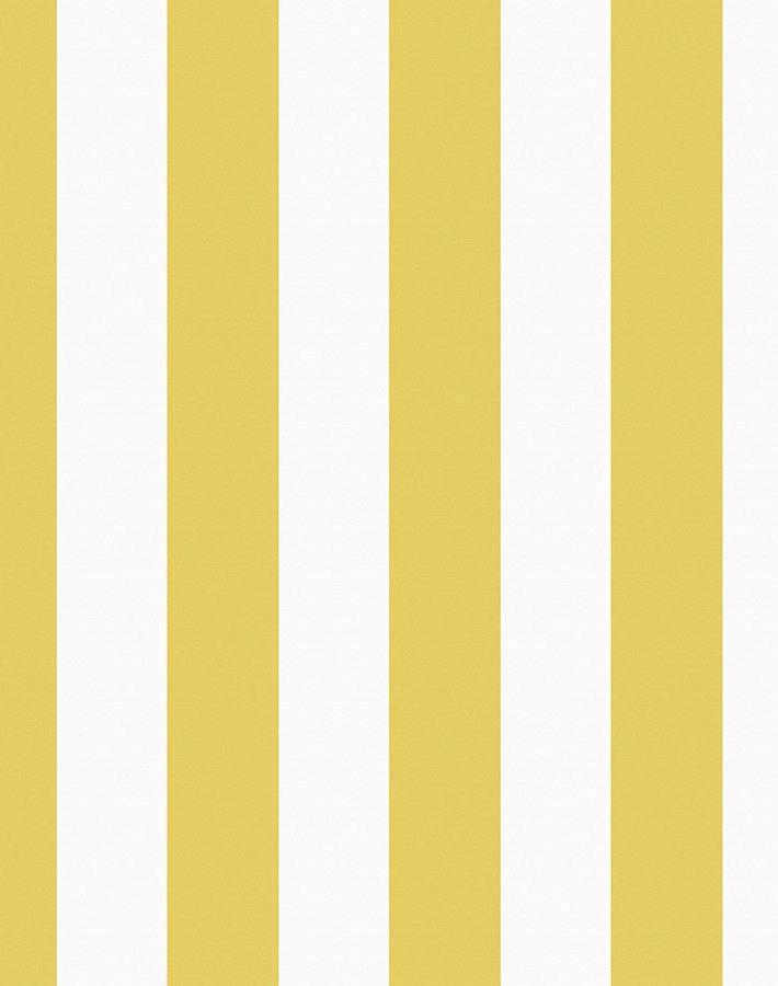 'Candy Stripe' Wallpaper by Wallshoppe - Yellow