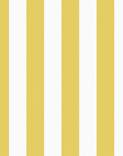 'Candy Stripe' Wallpaper by Wallshoppe - Yellow