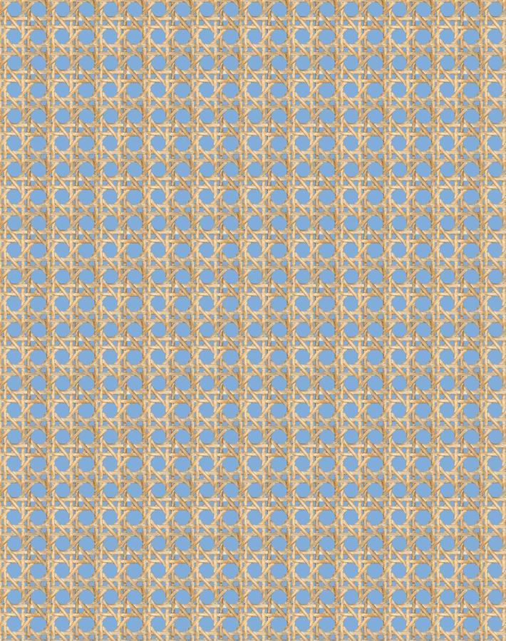 'Faux Caning' Wallpaper by Wallshoppe - Denim