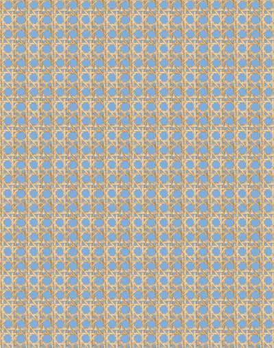 'Faux Caning' Wallpaper by Wallshoppe - Denim