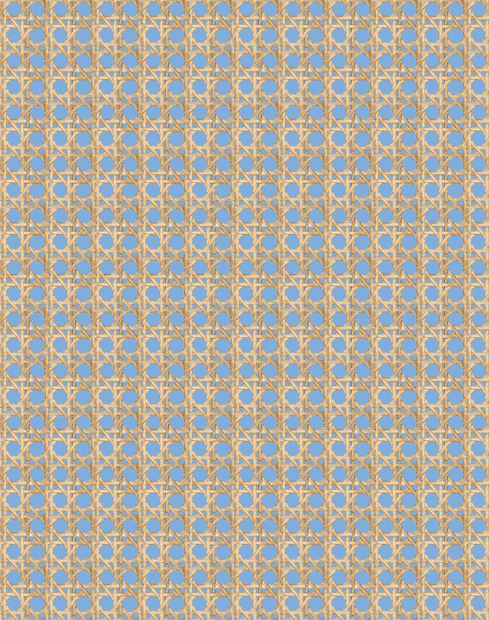 'Faux Caning' Wallpaper by Wallshoppe - Denim