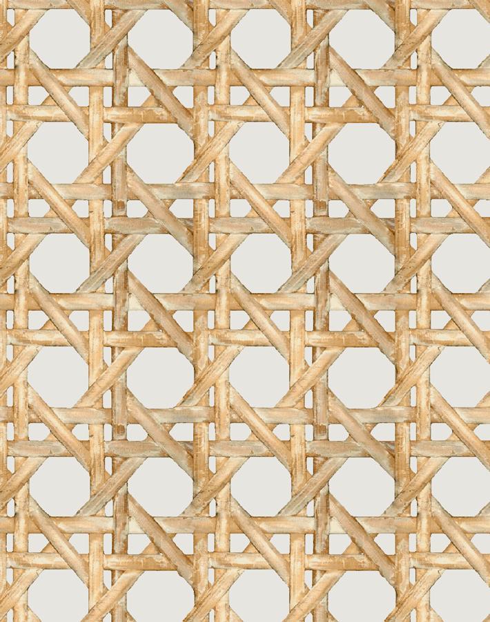 'Faux Caning' Wallpaper by Wallshoppe - Sand