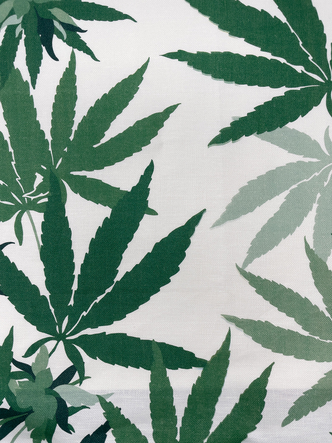 fabric by the yard cannabis natural on linen