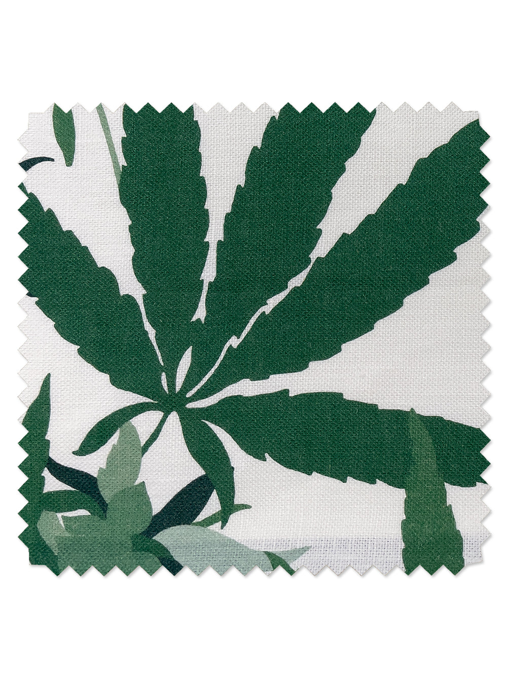 fabric by the yard cannabis natural on linen