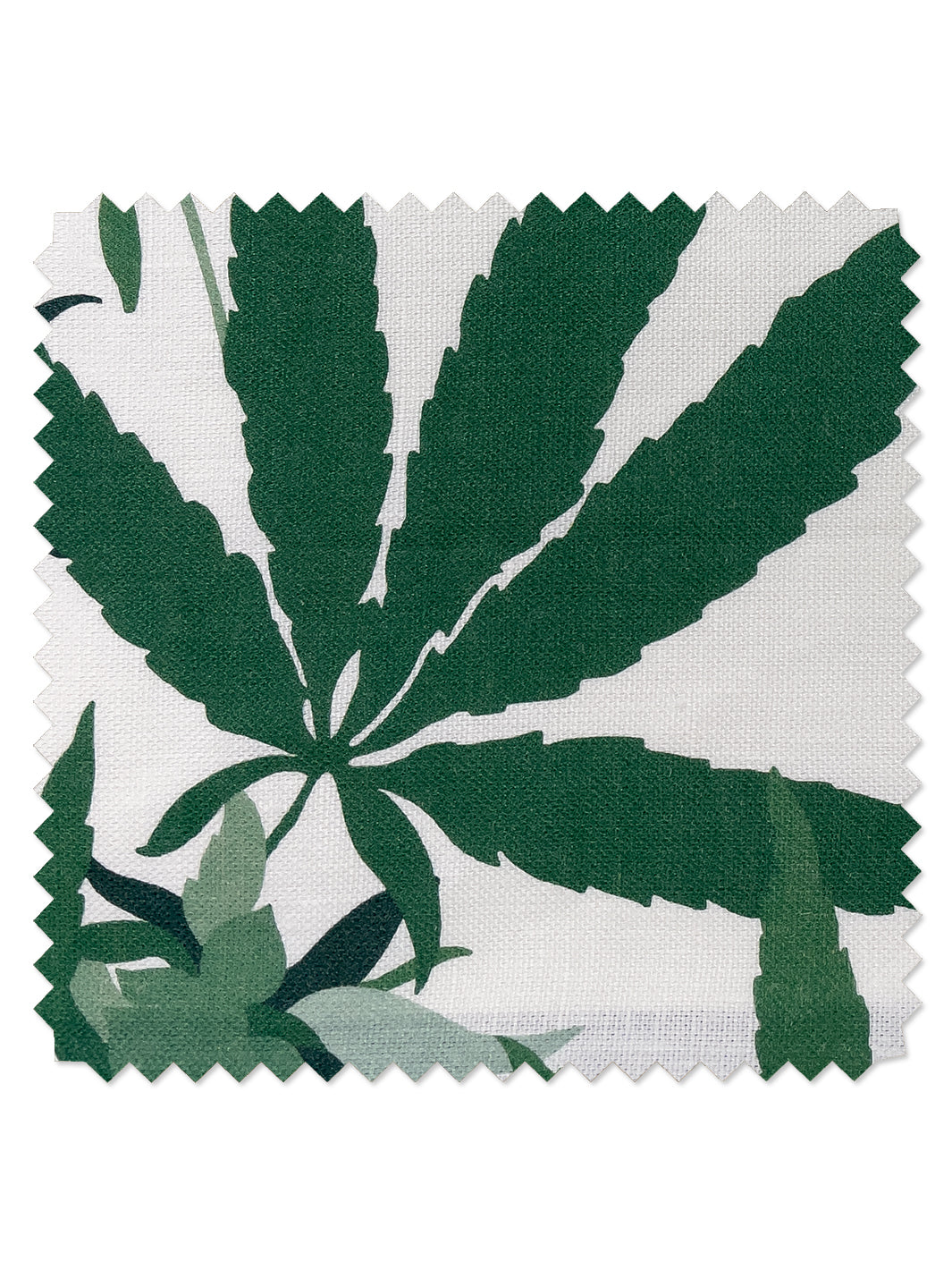 fabric by the yard cannabis natural on linen
