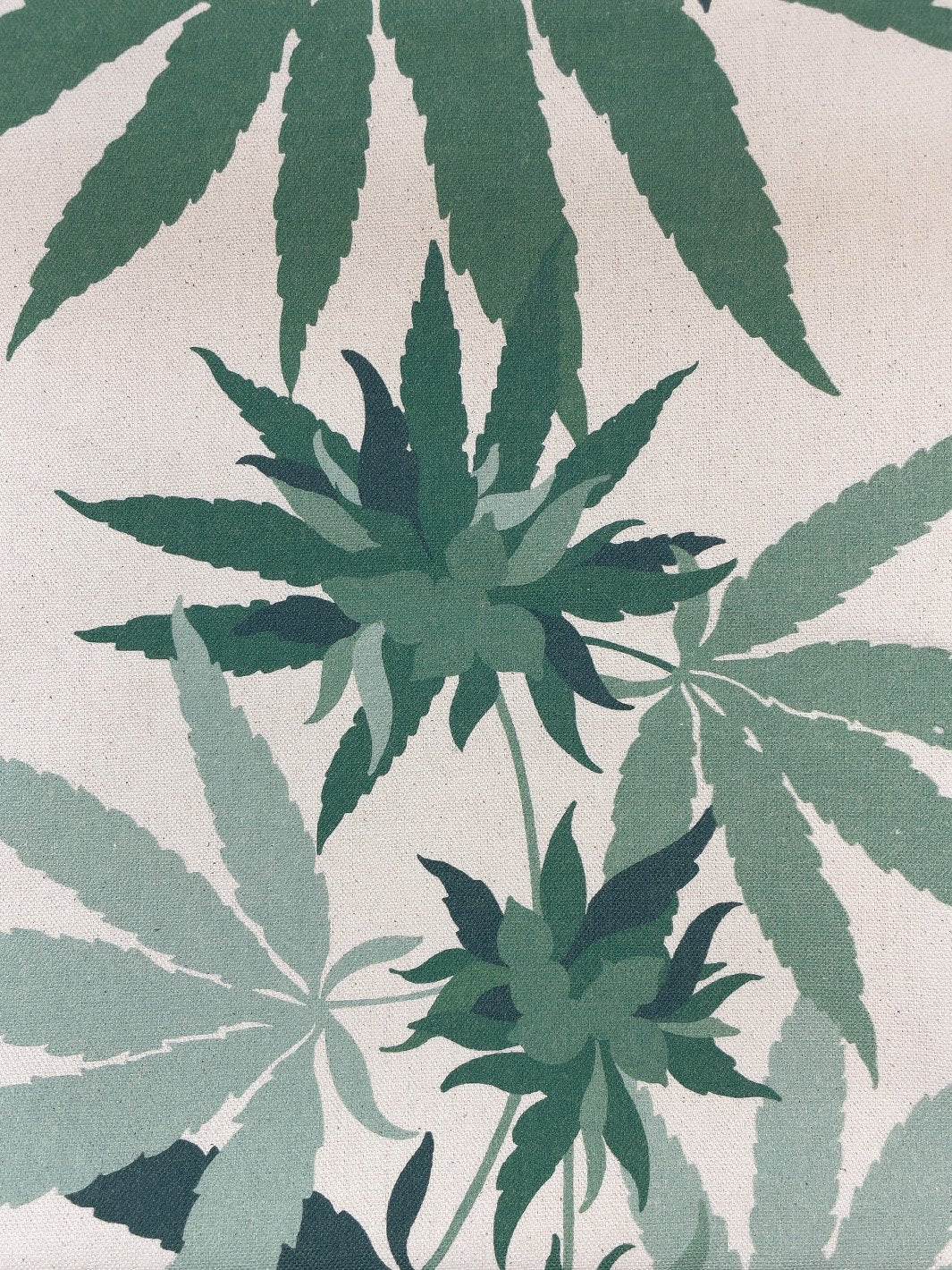 fabric by the yard cannabis natural on linen