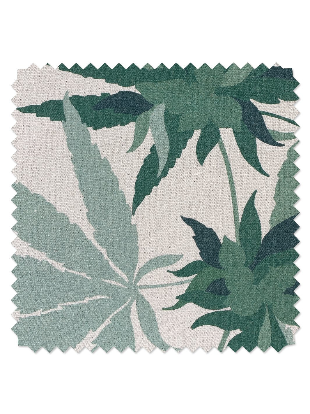 fabric by the yard cannabis natural on linen