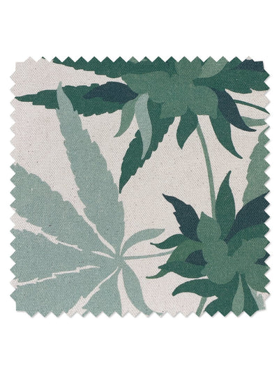 fabric by the yard cannabis natural on linen