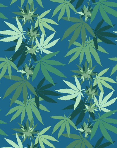 'Cannabis' Wallpaper by Nathan Turner - Cadet Blue