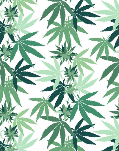 'Cannabis' Wallpaper by Nathan Turner - White