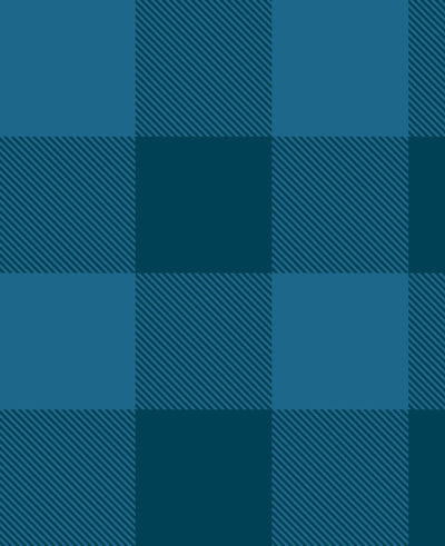 'Check Baby Check' Wallpaper by Wallshoppe - Indigo