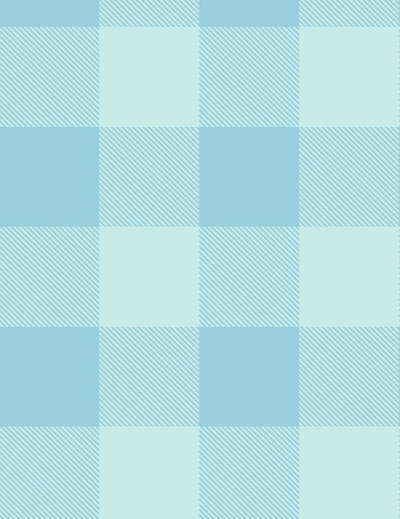 'Check Baby Check' Wallpaper by Wallshoppe - Soft Blue