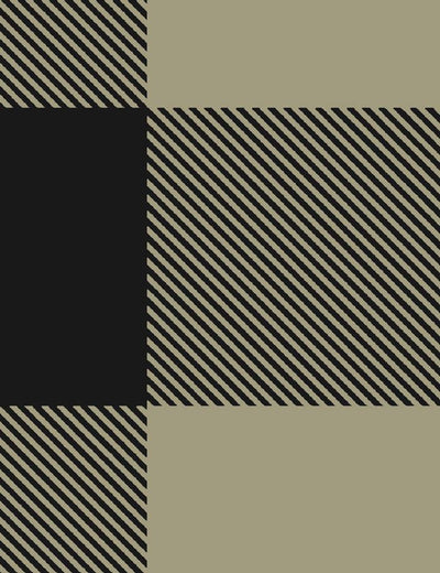 'Check Baby Check' Wallpaper by Wallshoppe - Black / Tan