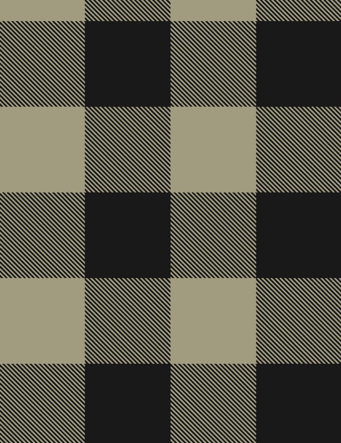 'Check Baby Check' Wallpaper by Wallshoppe - Black / Tan