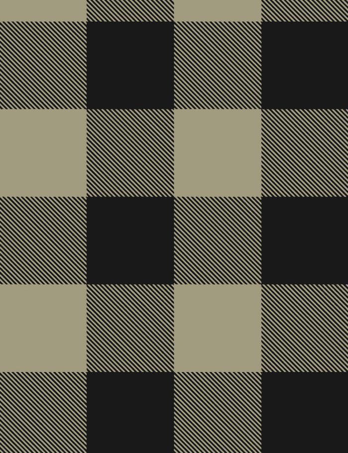 'Check Baby Check' Wallpaper by Wallshoppe - Black / Tan