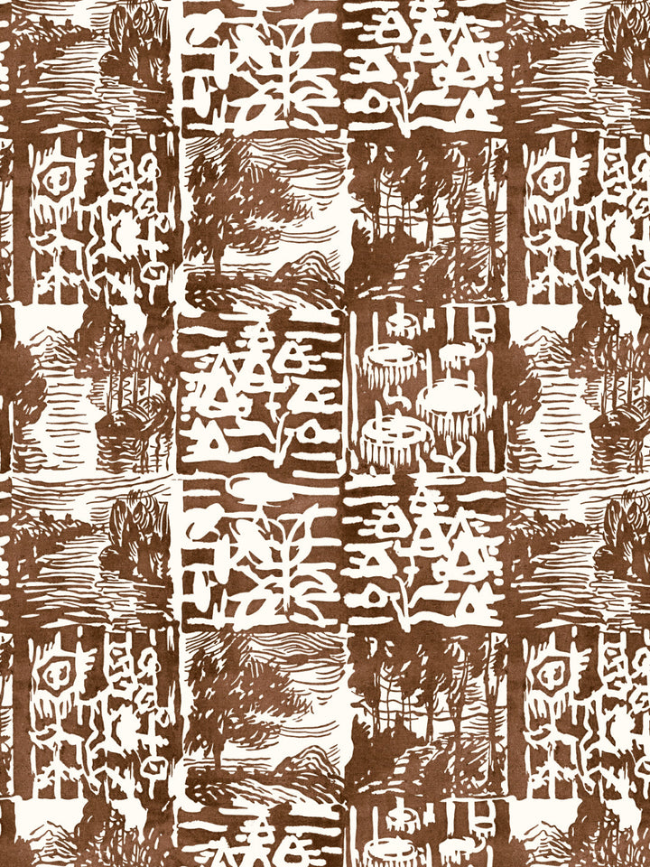 checkerboard-block-print-wallpaper-chris-benz-dark-brown
