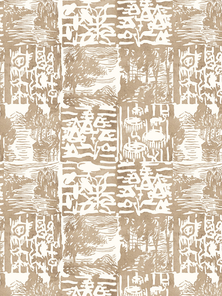 checkerboard-block-print-wallpaper-chris-benz-warm-brown