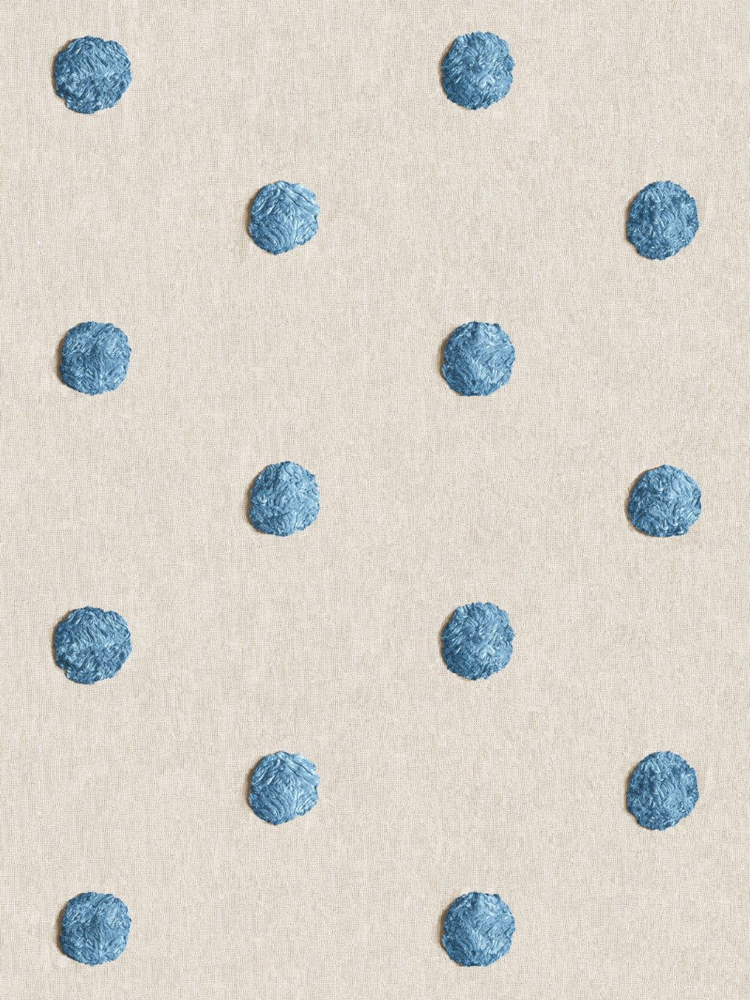 'Chenille Dots Large' Wallpaper by Chris Benz - Blue