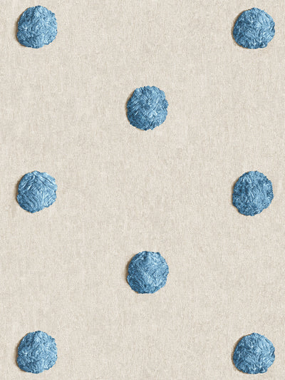 'Chenille Dots Large' Wallpaper by Chris Benz - Blue