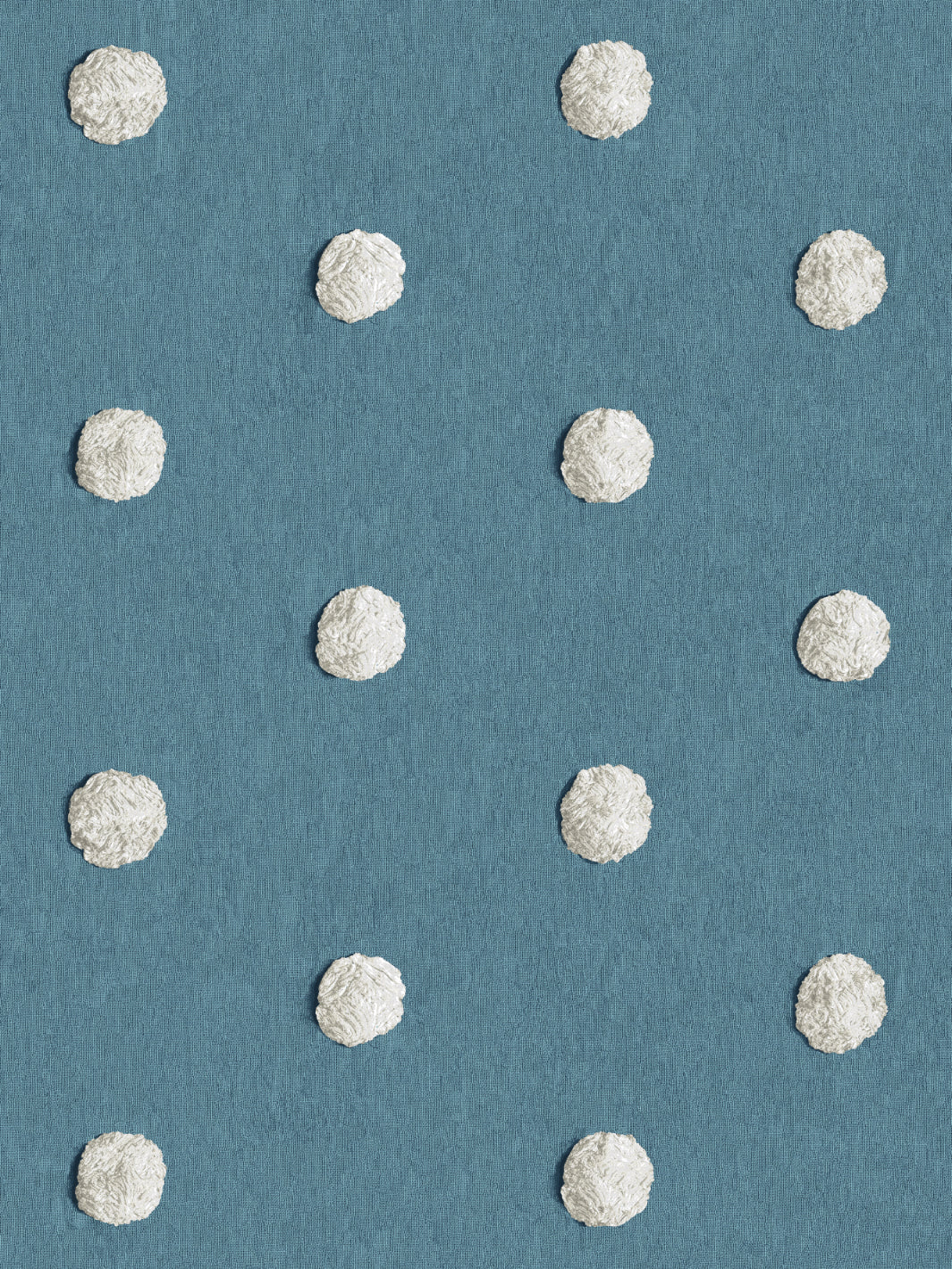 'Chenille Dots Large' Wallpaper by Chris Benz - Deep Blue