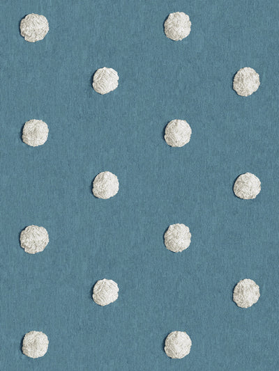 'Chenille Dots Large' Wallpaper by Chris Benz - Deep Blue