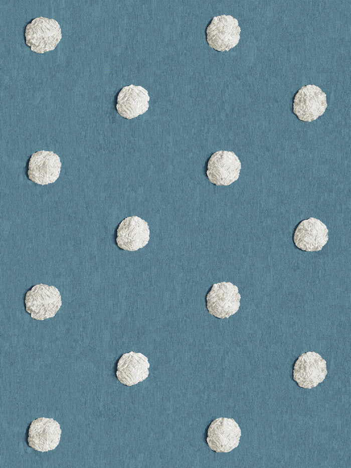 'Chenille Dots Large' Wallpaper by Chris Benz - Deep Blue