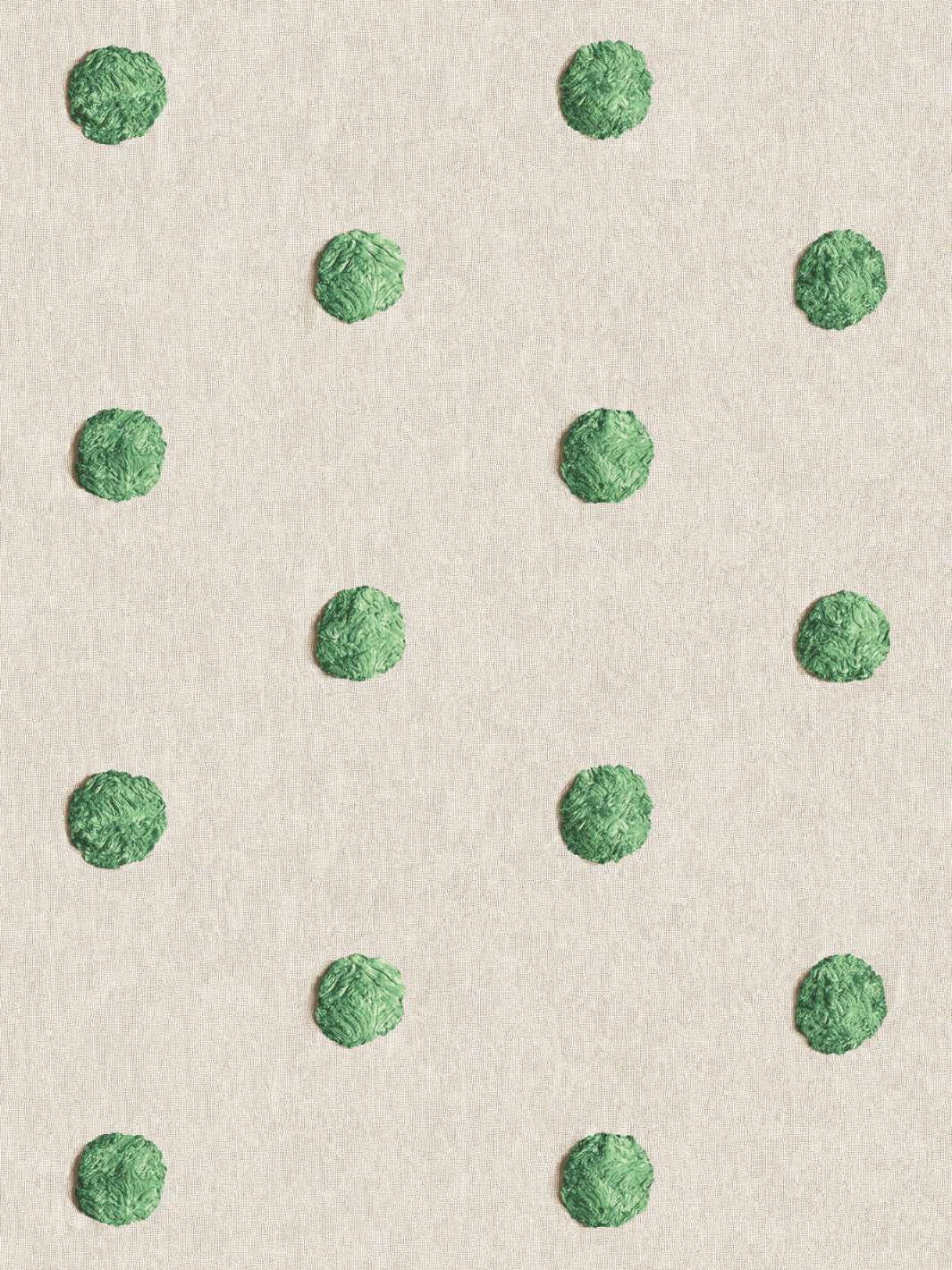 'Chenille Dots Large' Wallpaper by Chris Benz - Green