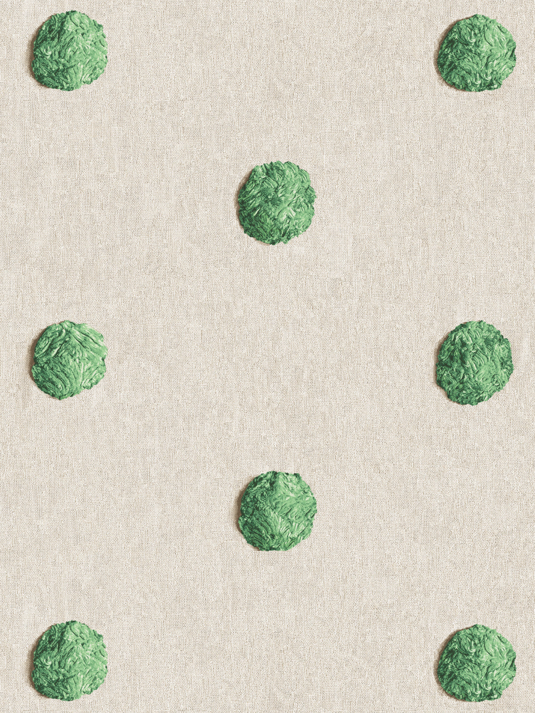 'Chenille Dots Large' Wallpaper by Chris Benz - Green