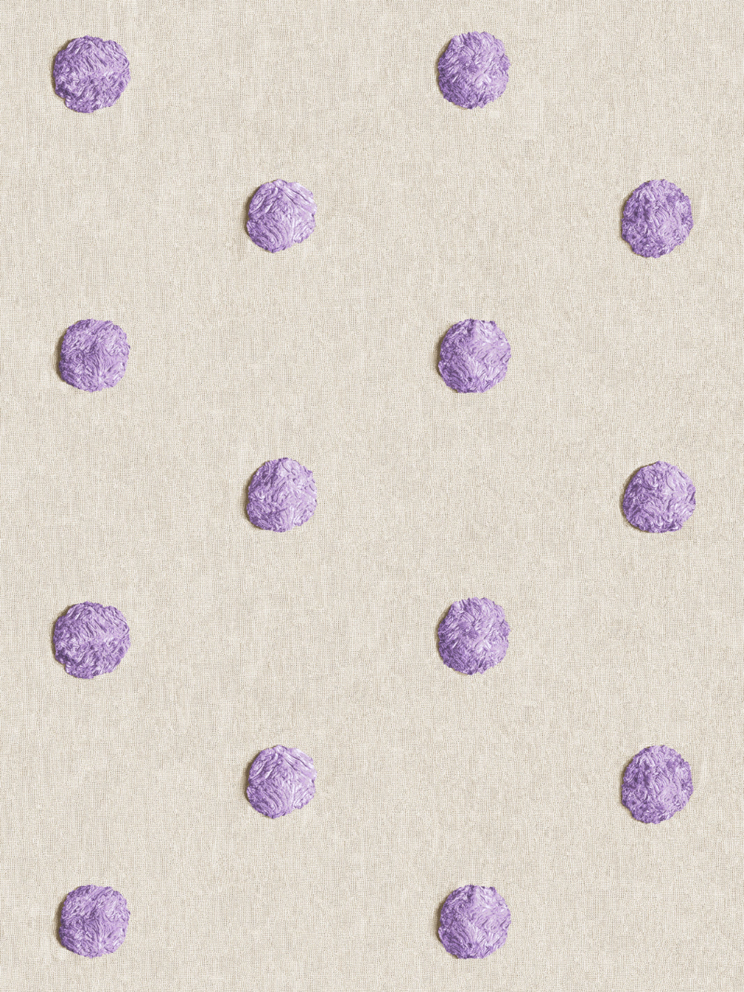 'Chenille Dots Large' Wallpaper by Chris Benz - Lilac