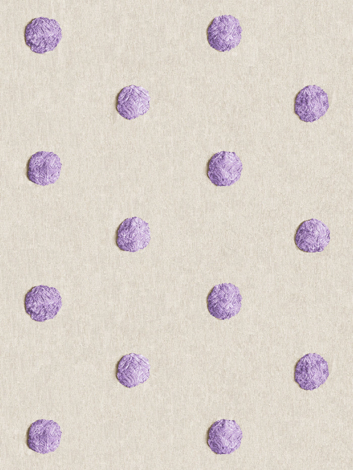 'Chenille Dots Large' Wallpaper by Chris Benz - Lilac