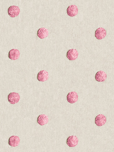 'Chenille Dots Large' Wallpaper by Chris Benz - Pink