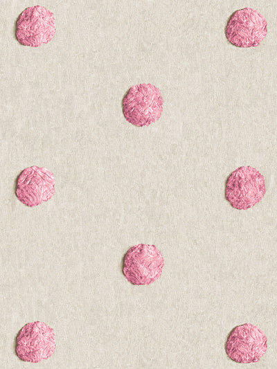 'Chenille Dots Large' Wallpaper by Chris Benz - Pink
