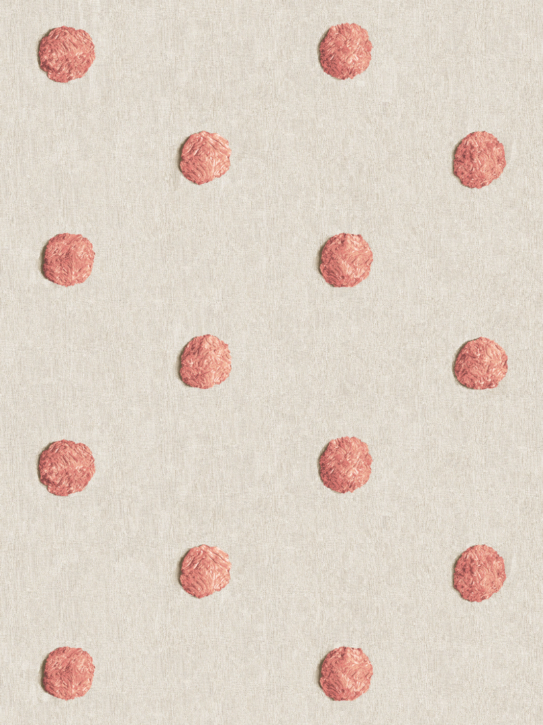 'Chenille Dots Large' Wallpaper by Chris Benz - Salmon