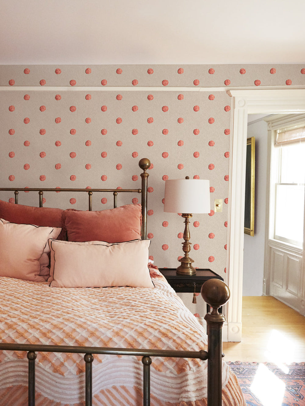 chenille-dots-large-wallpaper-chris-benz-salmon