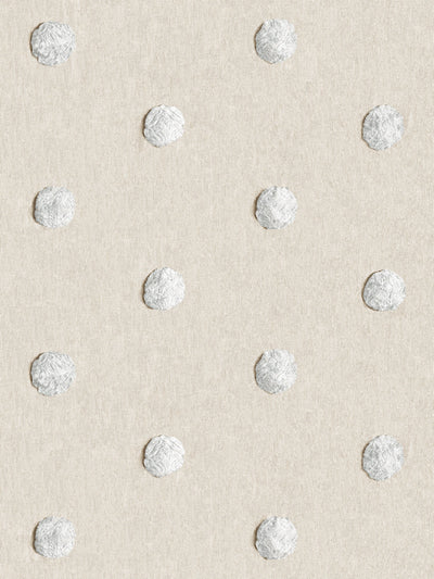 'Chenille Dots Large' Wallpaper by Chris Benz - White