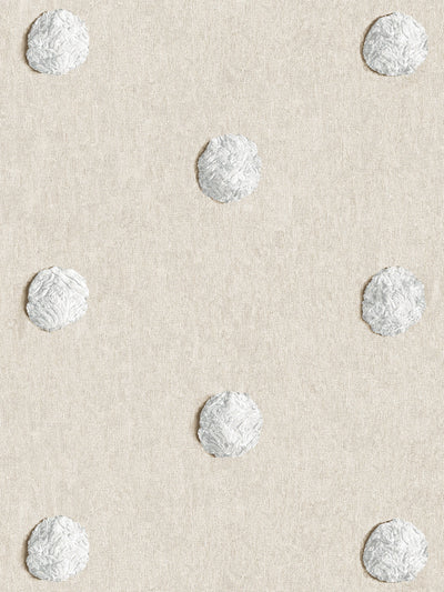 'Chenille Dots Large' Wallpaper by Chris Benz - White