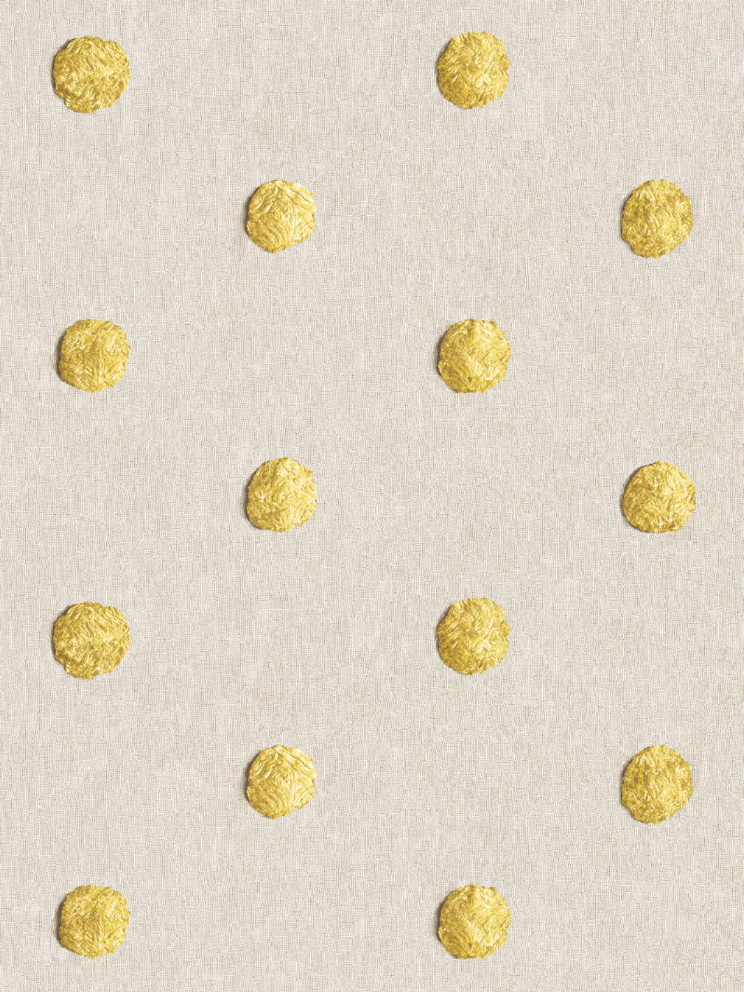 'Chenille Dots Large' Wallpaper by Chris Benz - Yellow