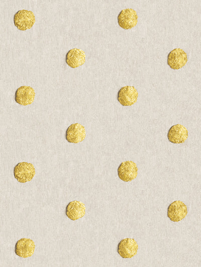 'Chenille Dots Large' Wallpaper by Chris Benz - Yellow