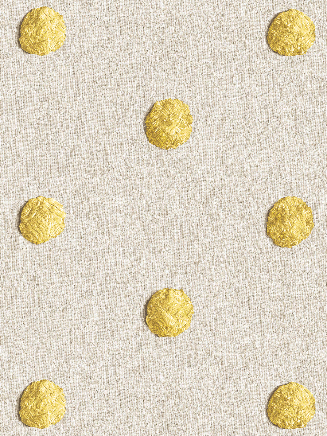 'Chenille Dots Large' Wallpaper by Chris Benz - Yellow