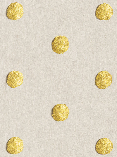 'Chenille Dots Large' Wallpaper by Chris Benz - Yellow