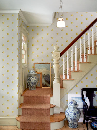 'Chenille Dots Large' Wallpaper by Chris Benz - Yellow