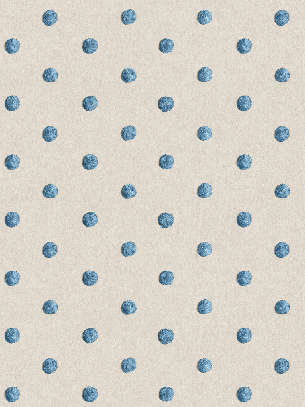 'Chenille Dots Small' Wallpaper by Chris Benz - Blue