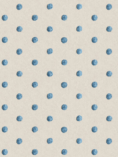 chenille dots small wallpaper chris benz blue